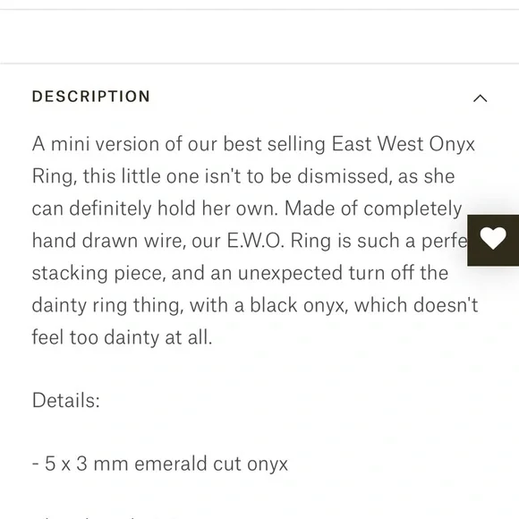 Jennie Kwon E.W.O. Ring onyx and gold - Picture 3 of 4